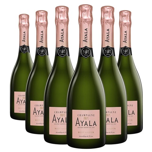 Crate of 6 Ayala Rose Majeur Champagne 75cl